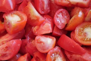 анкл-бенс из кабачков - помидоры