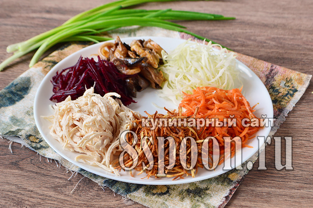 салат кучками рецепт с фото пошагово_7