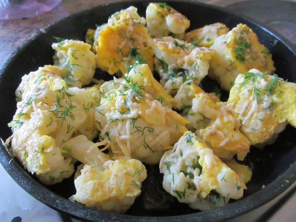 Как вкусно приготовить замороженную цветную капусту на сковороде с яйцом