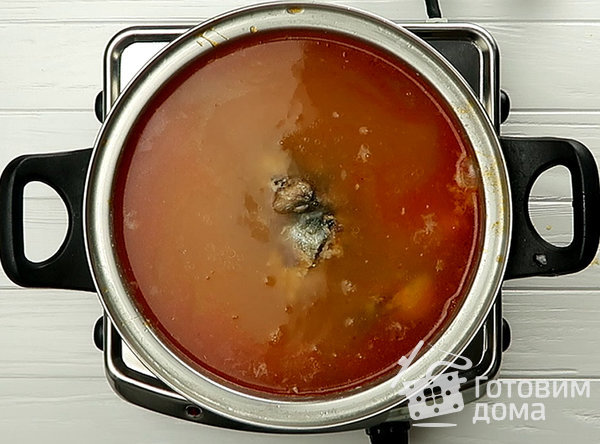 Рыбный суп из сардин (консервы) за 30 минут фото к рецепту 11