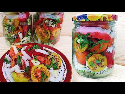 УЛЕТНЫЙ САЛАТ НА ЗИМУ "ГОСТИ В ШОКЕ " 🍅 АРОМАТНЫЙ, ЯРКИЙ, ВКУСНЫЙ салат из помидоров на зиму