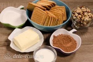 Сладкая колбаска из печенья: Ингредиенты