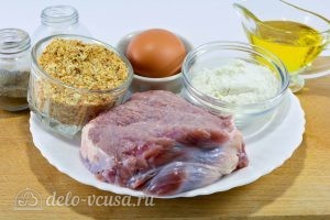 Шницель из говядины на сковороде: Ингредиенты