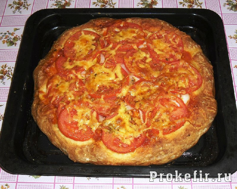 Рецепт пиццы в духовке на кефире пошаговый рецепт с фото в