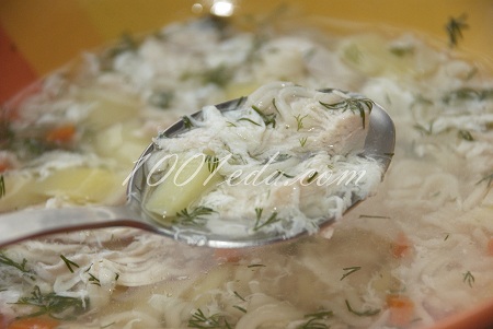 “Кудрявый” суп с вермишелью и яйцом